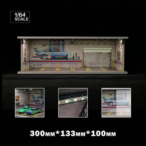 Modellino garage auto - 1/64, led