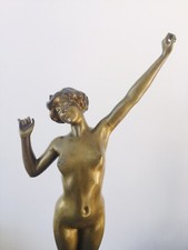 Statua Art Decò Originale Bronzo di Paul Philippe 57 Cm Alta Versione Grande