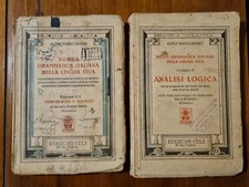 Lotto 2 Libri - Nuova Grammatica Italiana della Lingua Viva - Vol. I e II - 1941