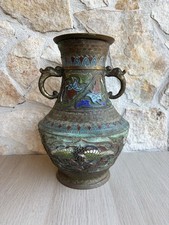 Vaso Vintage In Bronzo E Cloisonnè