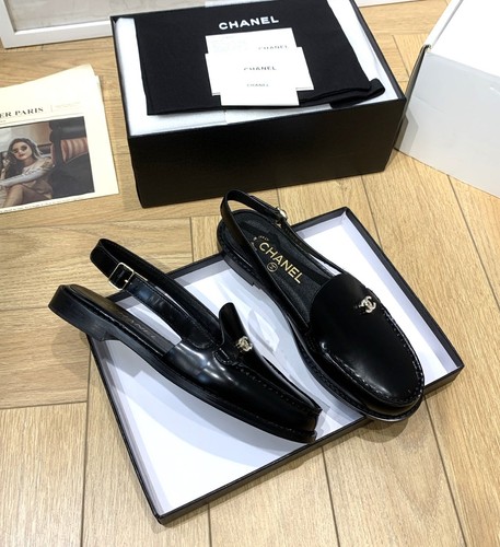 Sandali chanel slingback neri - chanel,