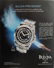 BULOVA PRECISIONIST OROLOGIO Pubblicità 1 pagina 2011 CHAMPLAIN COLLECTION