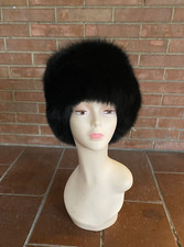 black FOX FUR HAT CAPPELLO