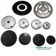 KIT PIATTELLI SMALTATI LUCIDI E BRUCIATORI PIANO COTTURA CANDY CUCINA 5 FUOCHI