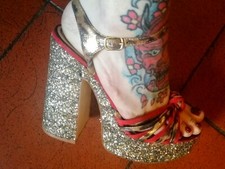 Windsor Smith tacchi alti heels glitter rossi fetish shoes sandali 39