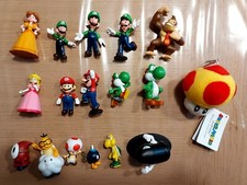 LOTTO SUPER MARIO BROS GASHAPON (16 pcs +1 peluche) LUIGI DONKEY KONG YOSHI TOAD