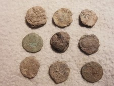 9 monete romane, non pulite.