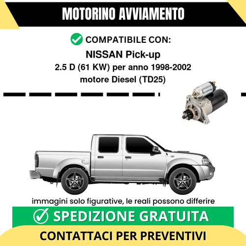 Motorino avviamento nissan - motorino,