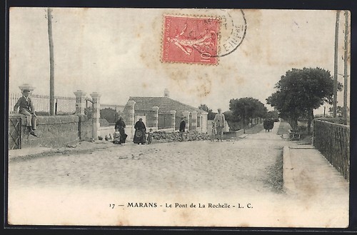 Cpa marans pont de la - marans,, le