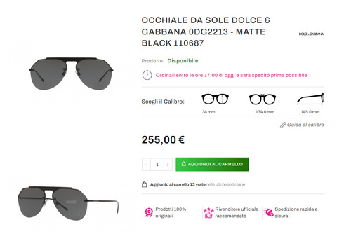 Occhiale sole dolce - occhiale,