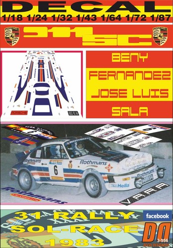 Decal porsche 911 - decal, rothmans