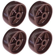 4X Ruote Plastica 38Mm Marrone