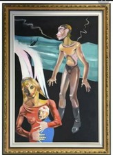 PINO PONTI olio su tela Cm 120 x 80 capolavoro