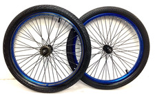 Set ruote blu bicicletta 20"