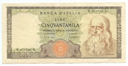 50000 lire banca - 50000,
