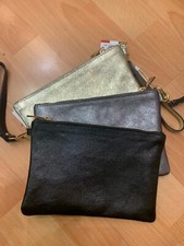 POCHETTE DONNA NERO ORO E