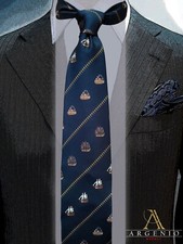 Cravatta uomo blu vascelli