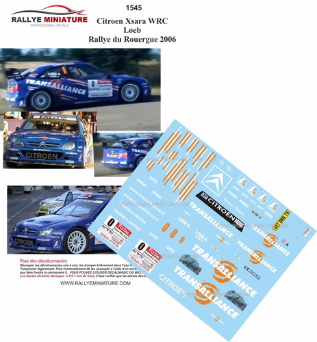Decals ref 1545 citroen - decals, 1/18