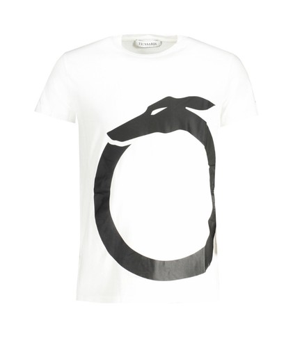 Trussardi shirt bianco logo - trussardi,