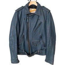 Giacca di pelle blu Schott One