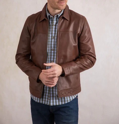 Giacca vera pelle marrone - vera,