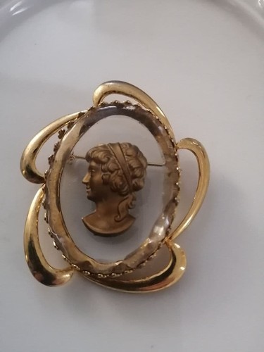 Spilla cammeo vintage - , oro