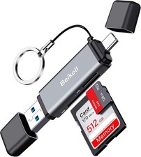 Beikell Lettore di Schede SD, 2 in 1 Alta Velocità USB C & USB 3.0 Lettore Micro
