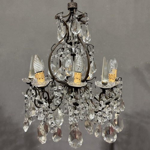 Antico lampadario liberty con - antico,