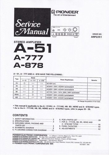 Manuale servizio pioneer - manuale,