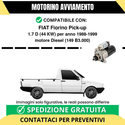 Motorino avviamento fiat - avviamento,