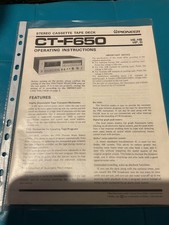 Pioneer f650 manuale - pioneer, ct-f650