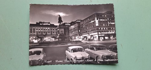 Cartolina napoli piazza - cartolina,