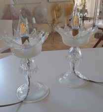 Abatjour coppia in vetro di