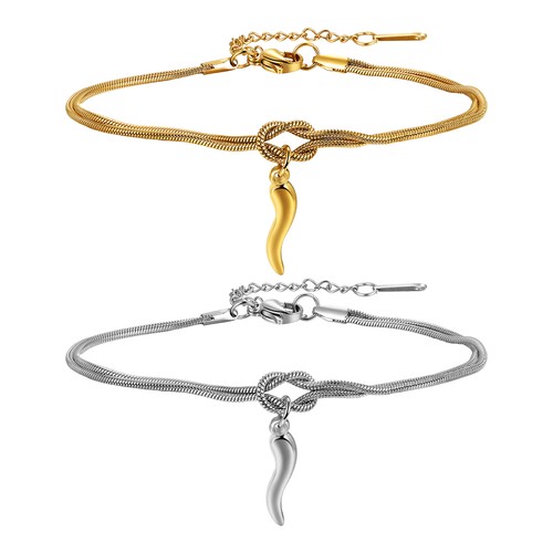 Bracciale donna nodo corno - bracciale,