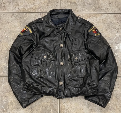 Giacca bomber pelle polizia