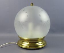 Lampada da tavolo boccia vetro satinato ottone lucido Italia vintage anni ‘60