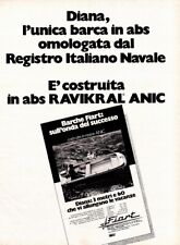 Diana Fiart, l'unica barca ib ABS omologata dal RINA. Advertising 1974