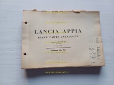 Lancia Appia III Serie 1961 SUPPLEMENTO catalogo ricambi originale INGLESE