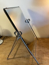 Specchio Da Tavolo Antico Primi 900 in metallo Nichelato