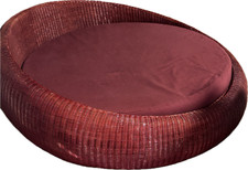 Divano a isola in vimini Vintage