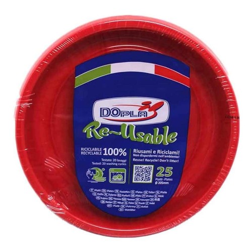 Piatti fondi reusable rossi - fondi,