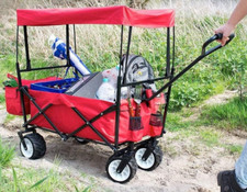 NUOVO Carrello Pieghevole Tetto Fuoristrada Ruote per Escursioni Picnic Bagagli Bambini
