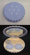 KIT PORTA LENTI A CONTATTO DA BORSA TRAVEL CONTACT LENS CASE BISCOTTO CELESTE