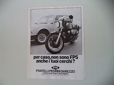 advertising Pubblicità 1978 CERCHI FPS PEDRINI SAREZZO e MOTO GUZZI 850