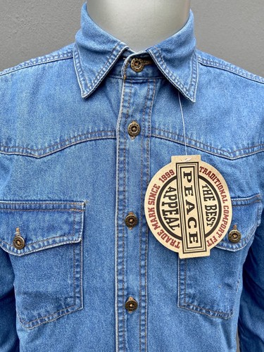 Camicia jeans uomo peace - jeans, "peace"