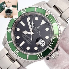 Rolex Submariner "Kermit" data incisa Rehaut acciaio verde 16610LV scatola documenti