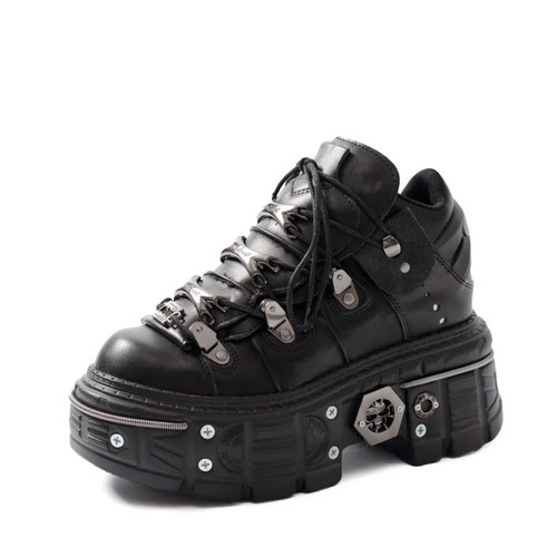 Scarpe uomo platform metallo
