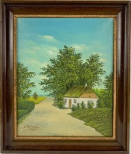 Quadro a Olio Antico 1914