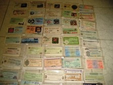 GRANDE BLOCCO DI SERIE MINI ASSEGNI VARIE BANCHE  E CASSE. PEZZI 230