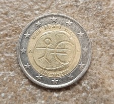 Moneta Belgio 2 euro Emu  COMMEMORATIVA 1999-2009  UNIONE EURO